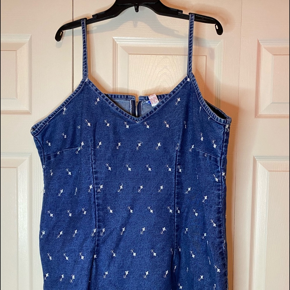 Patterned jean dress
